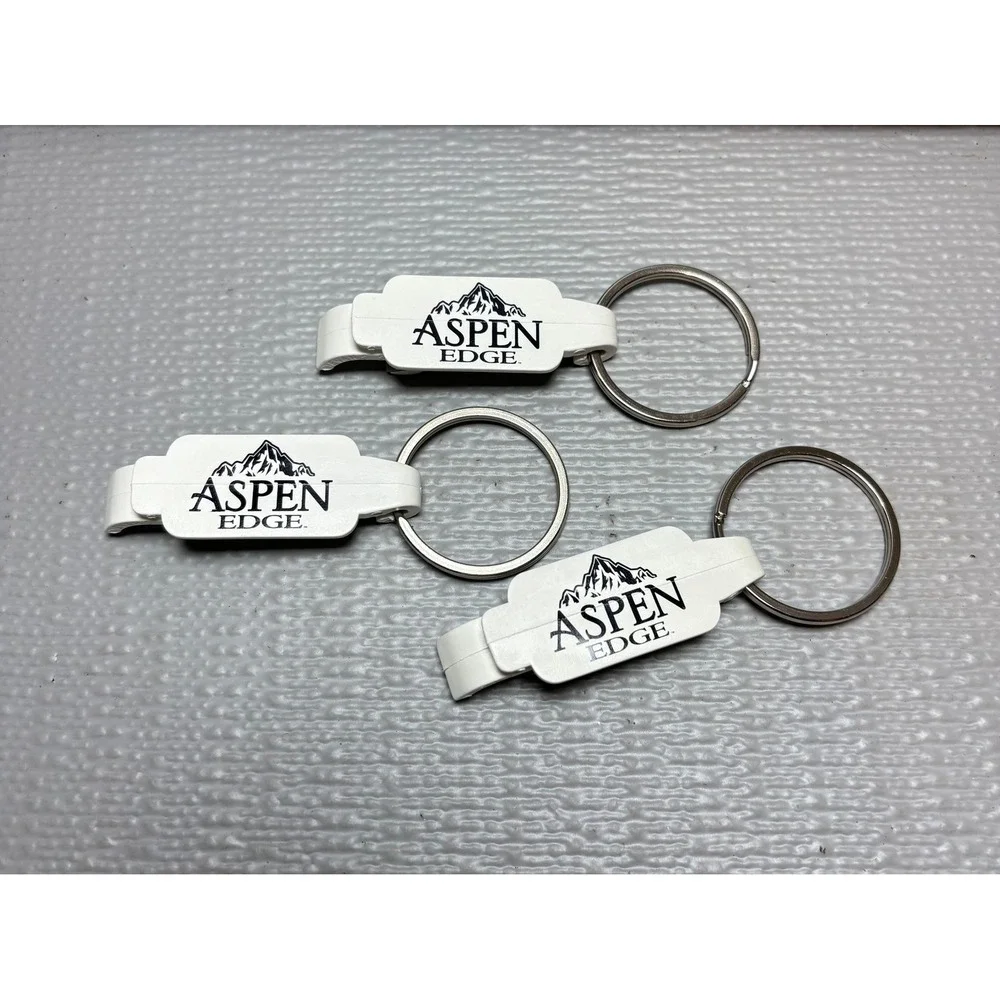 Set‎ of 3 Aspen Edge Beer Bottle Opener Keychain White Mountain Logo Drive Sober